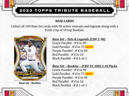 2023 Topps Tribute Baseball Hobby 6 Box Case