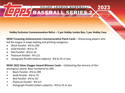 2023 Topps Series 2 Baseball Jumbo 6 Box Case