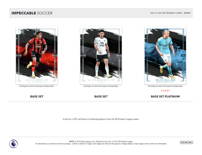 2022-23 Panini Impeccable Soccer Hobby 3 Box Case