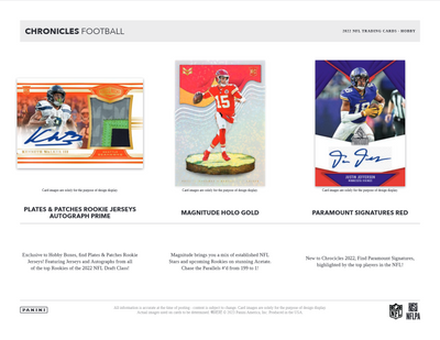2022 Panini Chronicles Football Hobby Box