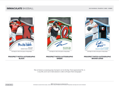 2023 Panini Immaculate Baseball Hobby Box