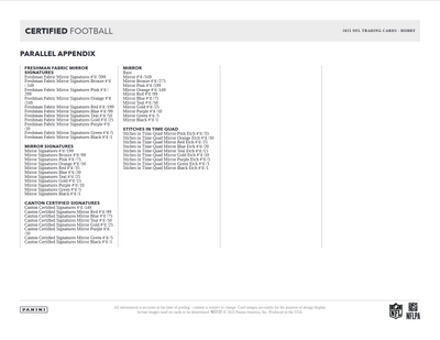 2023 Panini Certified Football Hobby Box