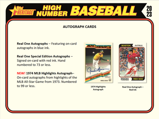 2023 Topps Heritage HIGH Number Baseball Hobby 12 Box Case
