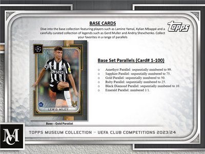 2023-24 Topps UEFA Club Competitions Museum Collection Soccer Hobby 12 Box Case