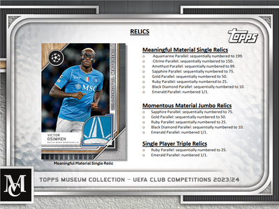 2023-24 Topps UEFA Club Competitions Museum Collection Soccer Hobby Box