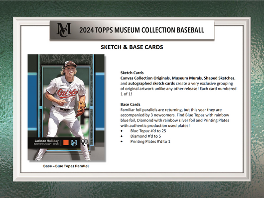 2024 Topps Museum Collection Baseball Hobby 12 Box Case