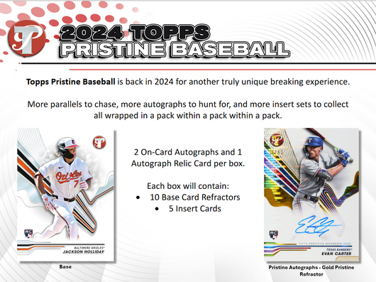 2024 Topps Pristine Baseball Hobby 8 Box Case