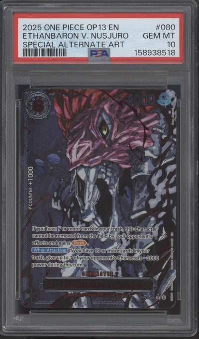 The Five Elders One Piece OP13 Special Alternate Art PSA 10 Sequential Set of 5