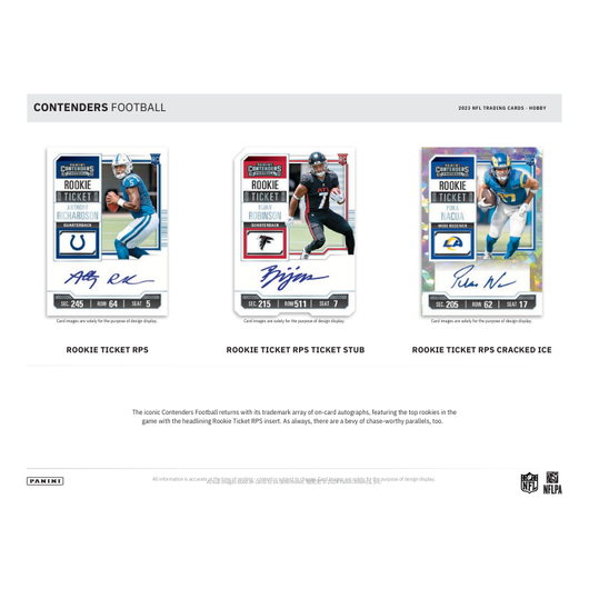 2023 Panini Contenders Football Hobby 12 Box Case