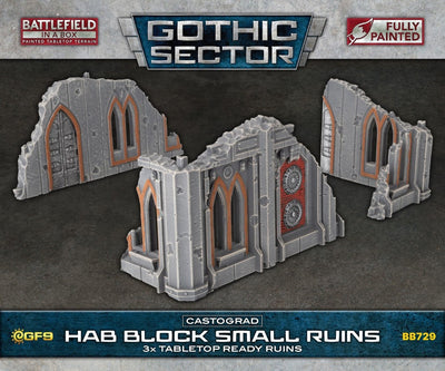 PREORDER Battlefield in a Box: Gothic Sector  Castograd Hab Block Small Ruins