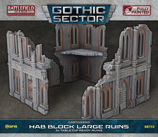 PREORDER Battlefield in a Box: Gothic Sector  Castograd Hab Block Big Ruins