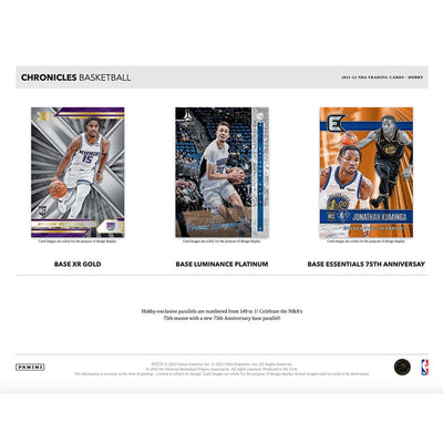 2021/22 Panini Chronicles Basketball Hobby 12 Box Case