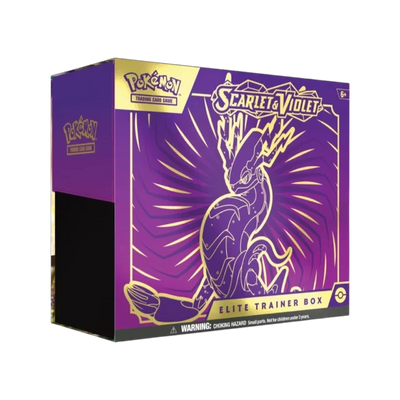 Pokémon TCG: Scarlet and Violet Elite Trainer Box - Miraidon Purple (1 Full Art Promo Card, 9 Boosters and Premium Accessories)