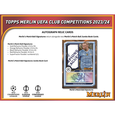 2023/24 Topps UEFA Club Competitions Merlin Chrome Soccer Hobby 12 Box Case
