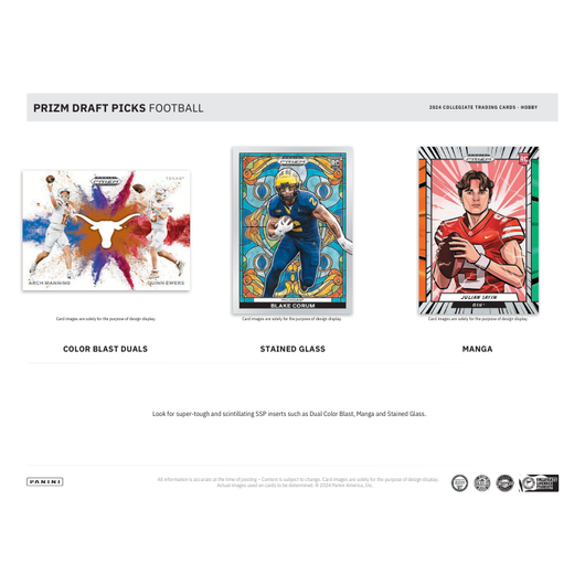 2024 Panini Prizm Draft Picks Collegiate Football Hobby 16 Box Case