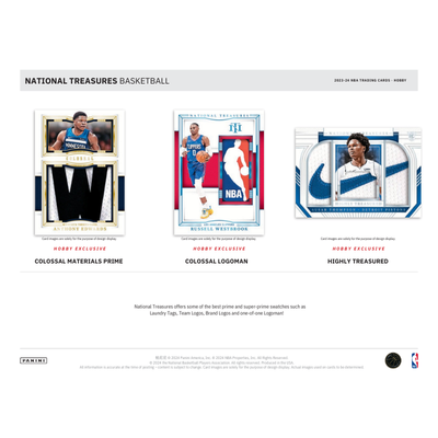 2023/24 Panini National Treasures Basketball Hobby Box