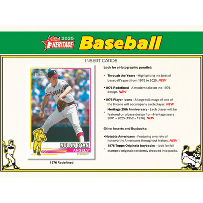 2025 Topps Heritage Baseball Hobby 12 Box Case