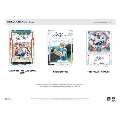 2025 Panini Impeccable Football Hobby 3 Box Case