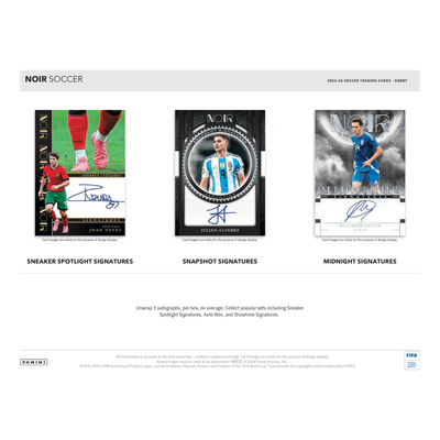 2024/25 Panini Noir Soccer Hobby 3 Box Case
