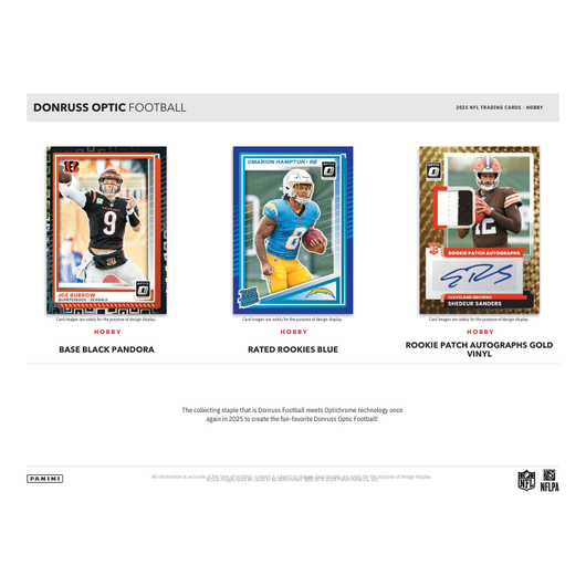 2025 Panini Donruss Optic Football Hobby 12 Box Case