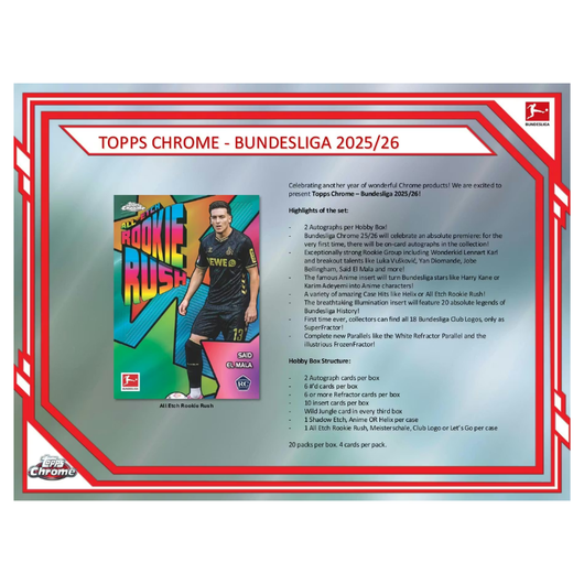 2025/26 Topps Chrome Bundesliga Soccer Hobby Box