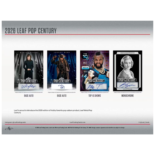2026 Leaf Pop Century Hobby Box
