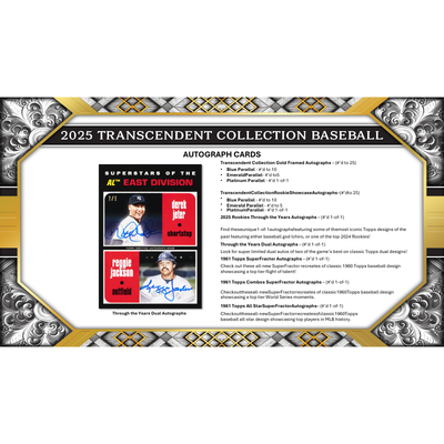 2025 Topps Transcendent Collection Baseball Hobby Case