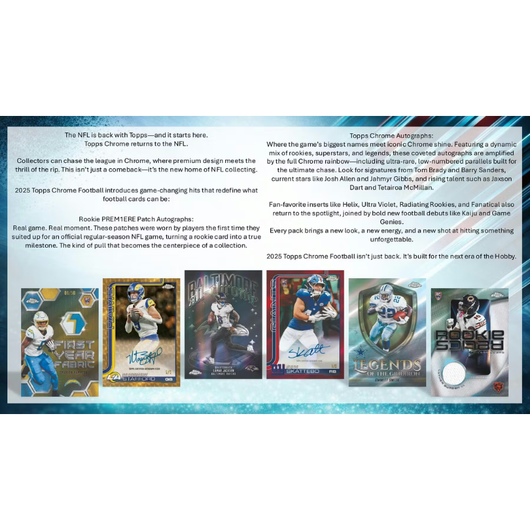 2025 Topps Chrome Football Delight 6 Box Case