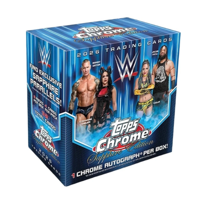2026 Topps Chrome WWE Hobby Sapphire 10 Box Case