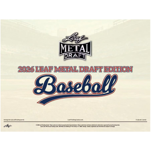 2026 Leaf Metal Draft Baseball Jumbo Box
