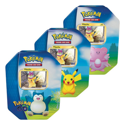 Pokemon GO Gift Tin (Set of 3) Pikachu, Blissy, Snorlax