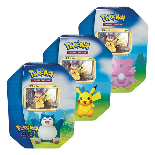 Pokemon GO Gift Tin (Set of 3) Pikachu, Blissy, Snorlax